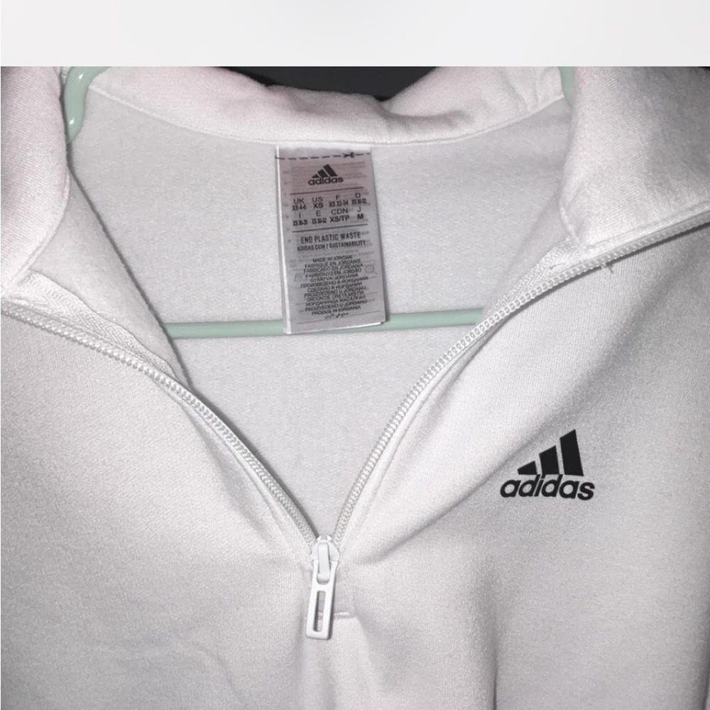 Adidas White Half-Zip Sweatshirt - Picture 4 of 4